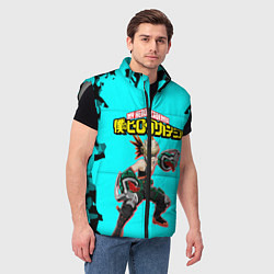 Мужской жилет MY HERO ACADEMIA на синем, цвет: 3D-светло-серый — фото 2