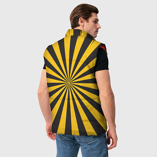 Мужской жилет MY HERO ACADEMIA желтые полосы / 3D-Красный – фото 4