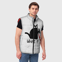 Мужской жилет What cat, цвет: 3D-красный — фото 2