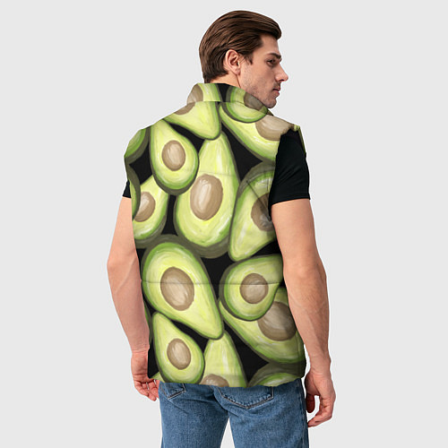 Мужской жилет Avocado background / 3D-Черный – фото 4