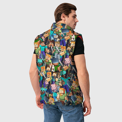 Мужской жилет MINECRAFT ПЕРСОНАЖИ / 3D-Красный – фото 4