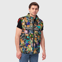Мужской жилет MINECRAFT ПЕРСОНАЖИ, цвет: 3D-красный — фото 2