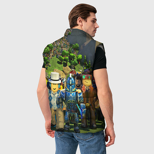 Мужской жилет ROBLOX / 3D-Светло-серый – фото 4