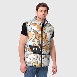 Мужской жилет Корги, цвет: 3D-черный — фото 2