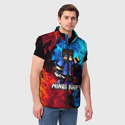 Мужской жилет Minecraft Майнкрафт, цвет: 3D-черный — фото 2