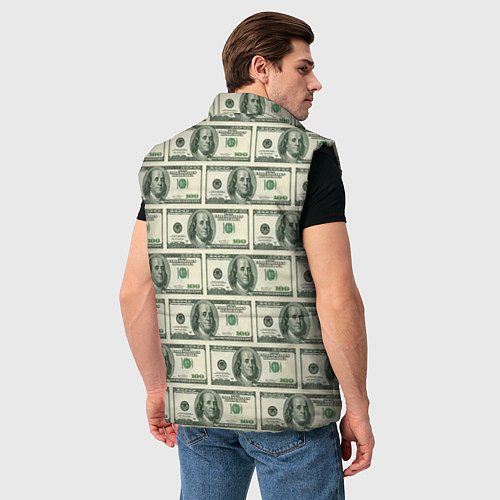 Мужской жилет Денежная тема / 3D-Черный – фото 4