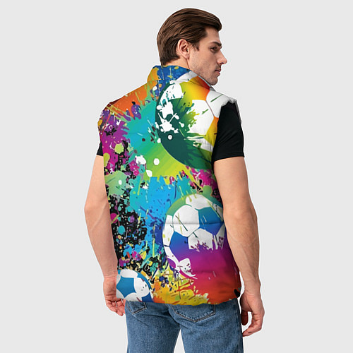 Мужской жилет Football Paints / 3D-Черный – фото 4
