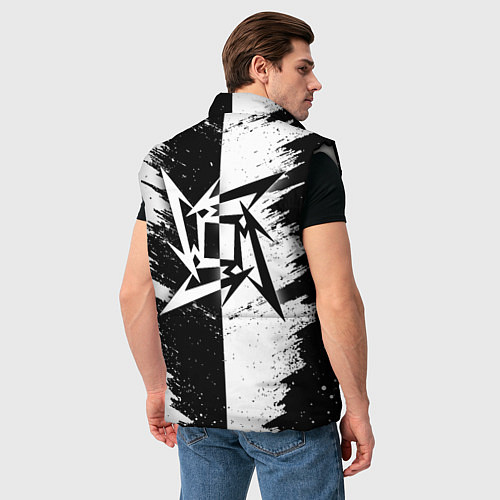 Мужской жилет MetallicaСпина / 3D-Светло-серый – фото 4