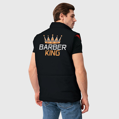 Мужской жилет Barber King Барбер Король / 3D-Красный – фото 4