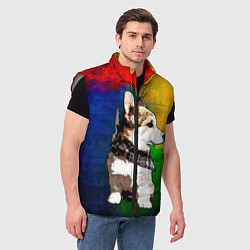 Мужской жилет Корги, цвет: 3D-светло-серый — фото 2