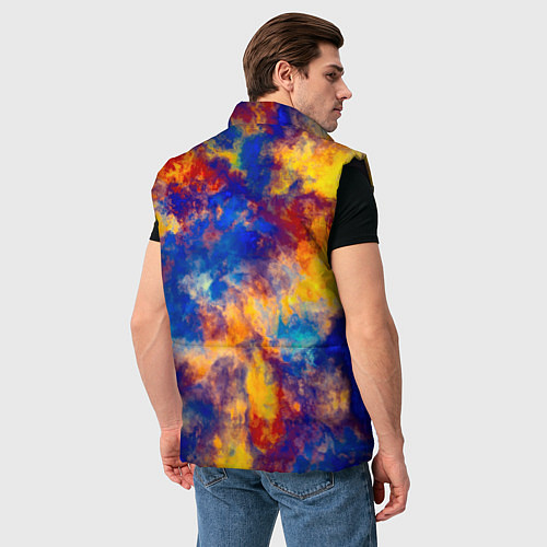 Мужской жилет Огненно-синий полутон / 3D-Черный – фото 4