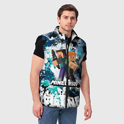 Мужской жилет Minecraft Майнкрафт, цвет: 3D-черный — фото 2