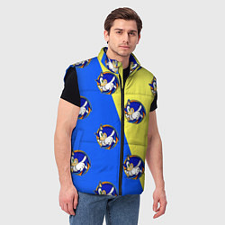 Мужской жилет Sonic - Соник, цвет: 3D-черный — фото 2