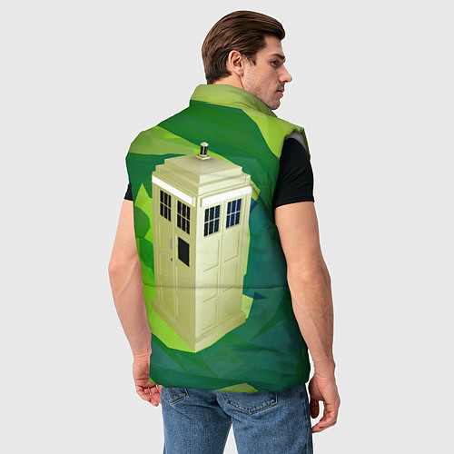 Мужской жилет CRAZY TARDIS / 3D-Светло-серый – фото 4
