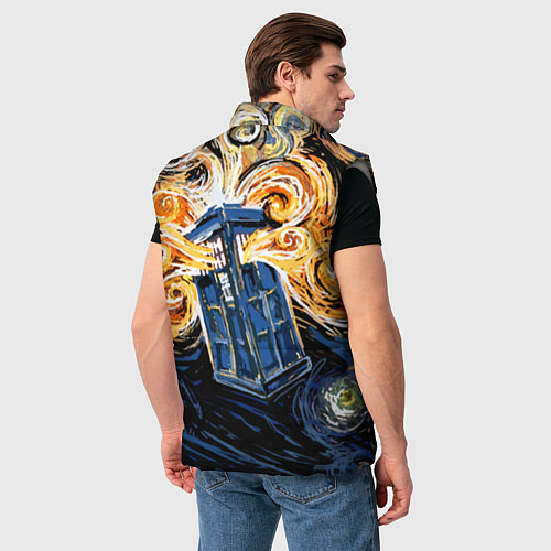 Мужской жилет Van Gogh Tardis / 3D-Светло-серый – фото 4