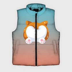 Мужской жилет Милый корги, цвет: 3D-черный