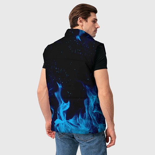 Мужской жилет СИНИЙ ОГОНЬ / 3D-Черный – фото 4