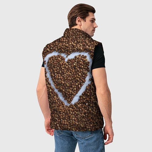 Мужской жилет I love гречка / 3D-Черный – фото 4