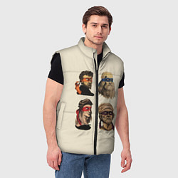 Мужской жилет Настоящие Черепашки, цвет: 3D-черный — фото 2