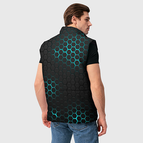 Мужской жилет СТАЛЬНАЯ НЕОНОВАЯ БРОНЯ / 3D-Черный – фото 4