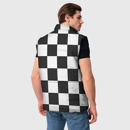 Мужской жилет Шахматка / 3D-Черный – фото 4