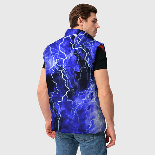 Мужской жилет МОЛНИЯ BLUE / 3D-Красный – фото 4