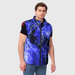 Мужской жилет МОЛНИЯ BLUE, цвет: 3D-красный — фото 2