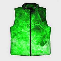 Мужской жилет ОГОНЬ GREEN NEON, цвет: 3D-светло-серый