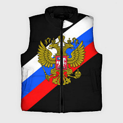 Мужской жилет РОССИЯ, цвет: 3D-черный