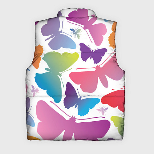 Мужской жилет Разноцветные бабочки / 3D-Светло-серый – фото 2