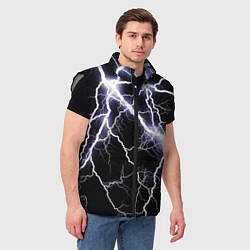 Мужской жилет Молния, цвет: 3D-светло-серый — фото 2