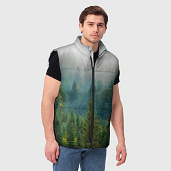 Мужской жилет Лес, цвет: 3D-черный — фото 2