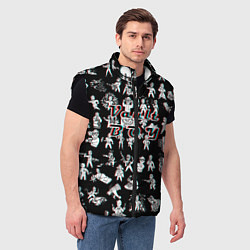 Мужской жилет Vault Boy Стерео красныйсиний, цвет: 3D-черный — фото 2