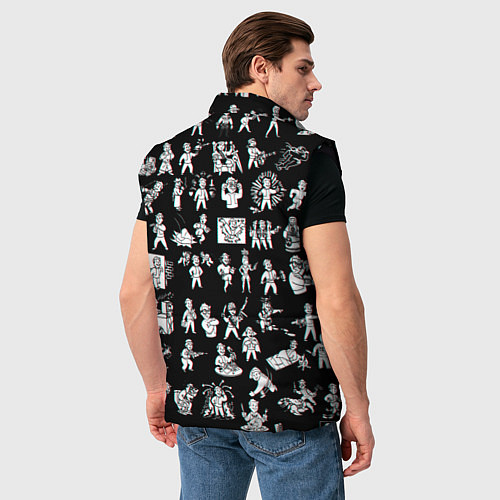 Мужской жилет Vault Boy Стерео красныйсиний / 3D-Черный – фото 4