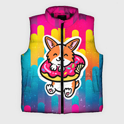 Мужской жилет Милый корги, цвет: 3D-черный