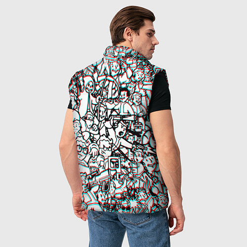 Мужской жилет Vault Boy красныйсиний / 3D-Черный – фото 4
