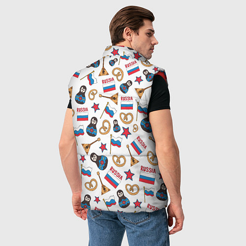 Мужской жилет РОССИЯ УЗОР / 3D-Красный – фото 4