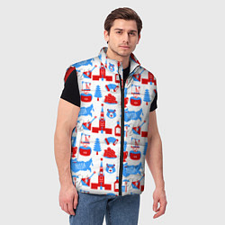 Мужской жилет РОССИЯ УЗОР, цвет: 3D-красный — фото 2