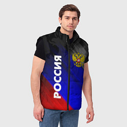 Мужской жилет РОССИЯ, цвет: 3D-черный — фото 2