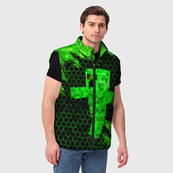 Мужской жилет MINECRAFT CREEPER, цвет: 3D-черный — фото 2