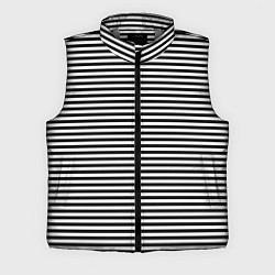 Мужской жилет В ЧЕРНО-БЕЛУЮ ПОЛОСКУ, цвет: 3D-светло-серый
