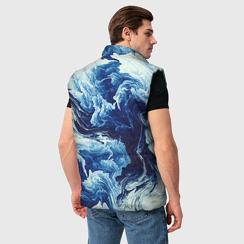 Мужской жилет Абстракция смешивание разводы / 3D-Черный – фото 4