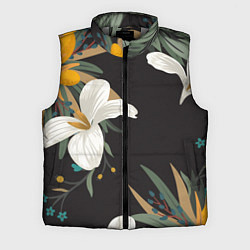 Мужской жилет Цветочный арт, цвет: 3D-светло-серый