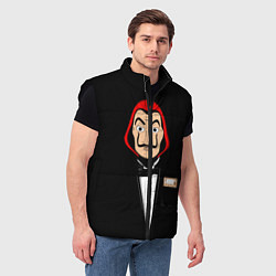 Мужской жилет Бумажный Дом, цвет: 3D-черный — фото 2