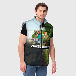 Мужской жилет Minecraft, цвет: 3D-светло-серый — фото 2