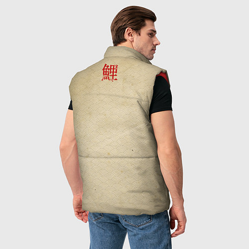 Мужской жилет Золотая рыба кои / 3D-Красный – фото 4