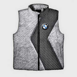Мужской жилет BMW - emblem - metal - texture, цвет: 3D-черный