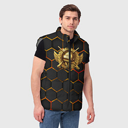 Мужской жилет Pubg Gold Logo, цвет: 3D-светло-серый — фото 2