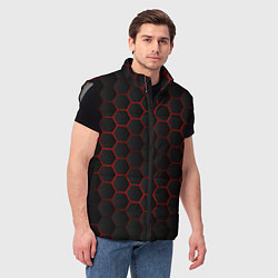 Мужской жилет 3D black & red, цвет: 3D-светло-серый — фото 2