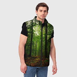 Мужской жилет Лес, цвет: 3D-черный — фото 2